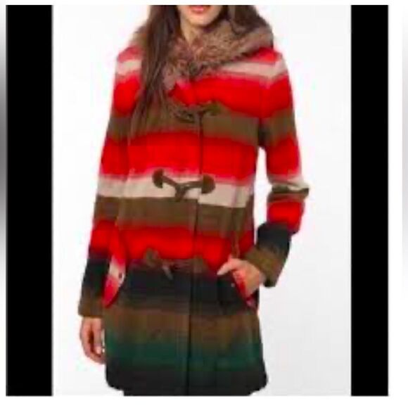 BB Dakota faux fur hooded toggle coat - Picture 1 of 6